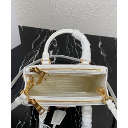 Replica perfetta Borsa Mini/Media Galleria Saffiano Prada 1BA906 Bianco Imitazione Outlet Online