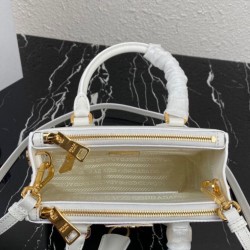 Replica perfetta Borsa Mini/Media Galleria Saffiano Prada 1BA906 Bianco Imitazione Outlet Online