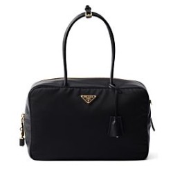 Replica perfetta Borsa grande Prada Re-Nylon con manico superiore e lucchetto 1BB131 Nero Imitazione Outlet Online