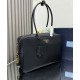 Replica perfetta Borsa grande Prada Re-Nylon con manico superiore e lucchetto 1BB131 Nero Imitazione Outlet Online