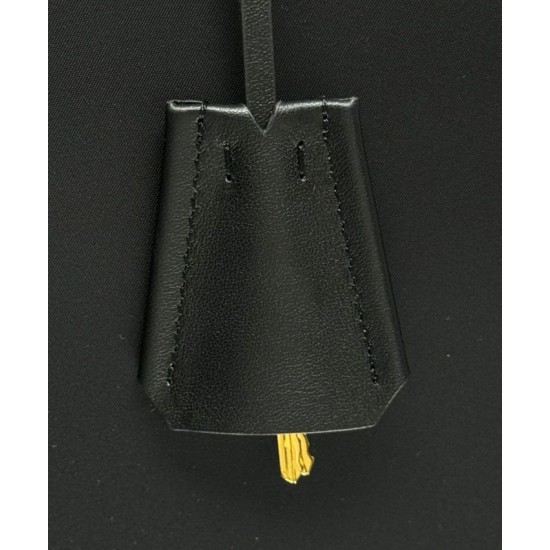 Replica perfetta Borsa grande Prada Re-Nylon con manico superiore e lucchetto 1BB131 Nero Imitazione Outlet Online