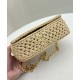 Migliore Repliche Borsa a tracolla in rafia all'uncinetto Prada Albicocca Economiche Outlet Online