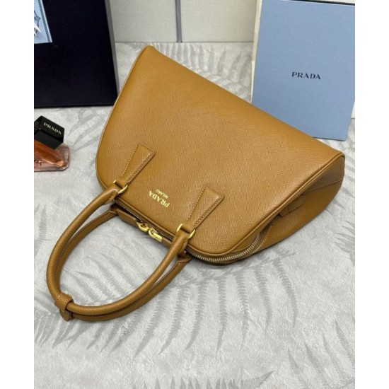 Miglior Falso Borsa Prada Media Saffiano 1BG537 Caffè Economiche Premium