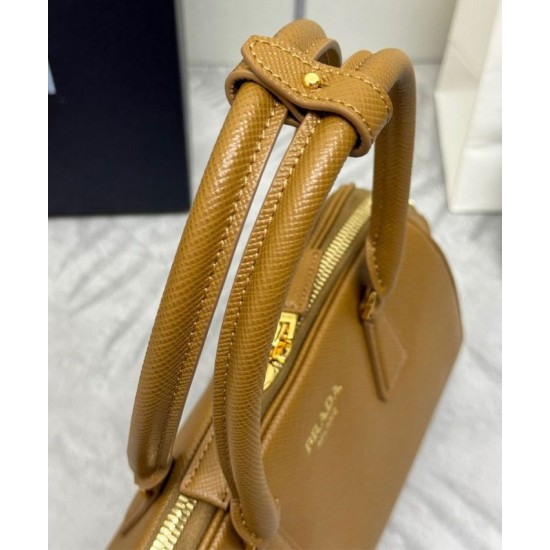 Miglior Falso Borsa Prada Media Saffiano 1BG537 Caffè Economiche Premium