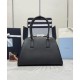 Perfette Qualità Repliche Borsa Prada Media Saffiano 1BG537 Nera Imitazione