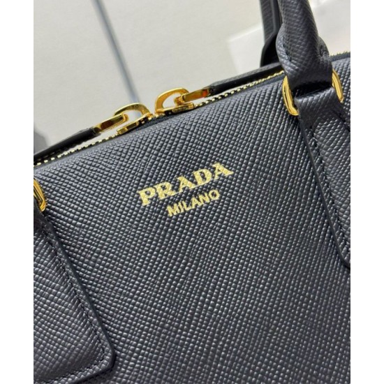 Perfette Qualità Repliche Borsa Prada Media Saffiano 1BG537 Nera Imitazione