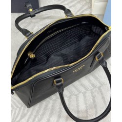 Perfette Qualità Repliche Borsa Prada Media Saffiano 1BG537 Nera Imitazione