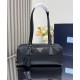 Miglior Falso Borsa media Prada Re-Nylon con manico superiore e lucchetto 1BB127 Nero Economiche Premium