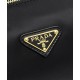 Miglior Falso Borsa media Prada Re-Nylon con manico superiore e lucchetto 1BB127 Nero Economiche Premium