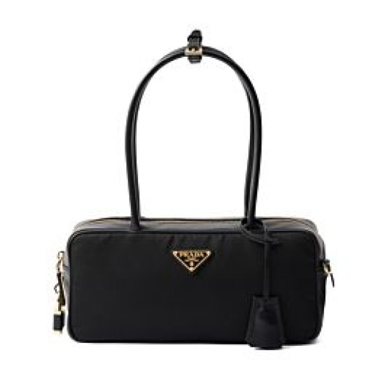 Replica perfetta Borsa piccola Prada Re-Nylon con manico superiore e lucchetto 1BB133 Nero Imitazione Outlet Online