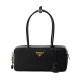 Replica perfetta Borsa piccola Prada Re-Nylon con manico superiore e lucchetto 1BB133 Nero Imitazione Outlet Online