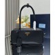 Replica perfetta Borsa piccola Prada Re-Nylon con manico superiore e lucchetto 1BB133 Nero Imitazione Outlet Online