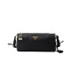Replica perfetta Borsa a tracolla media Prada in Re-Nylon Con lucchetto 1BC233 Nero Imitazione Outlet Online