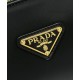 Replica perfetta Borsa a tracolla media Prada in Re-Nylon Con lucchetto 1BC233 Nero Imitazione Outlet Online