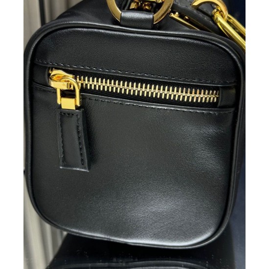 Replica perfetta Borsa a tracolla media Prada in Re-Nylon Con lucchetto 1BC233 Nero Imitazione Outlet Online