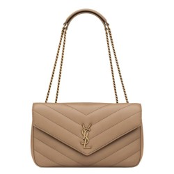 Migliore Repliche Borsa YSL Saint Laurent Loulou Media Matelasse Albicocca Economiche Outlet Online