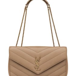 Migliore Repliche Borsa YSL Saint Laurent Loulou Media Matelasse Albicocca Economiche Outlet Online