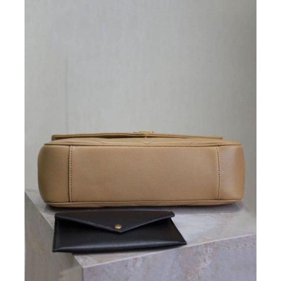 Migliore Repliche Borsa YSL Saint Laurent Loulou Media Matelasse Albicocca Economiche Outlet Online