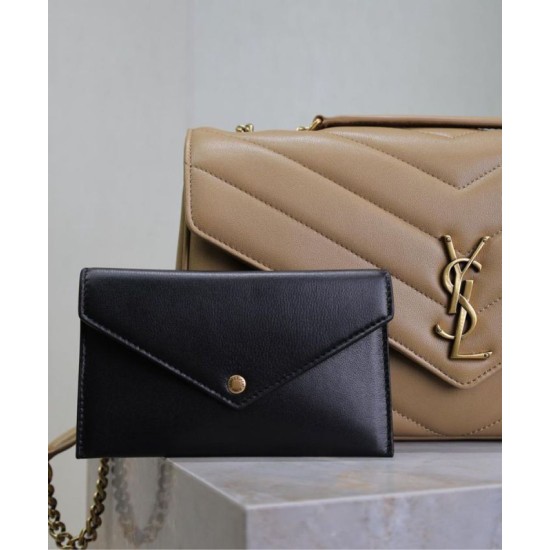 Migliore Repliche Borsa YSL Saint Laurent Loulou Media Matelasse Albicocca Economiche Outlet Online