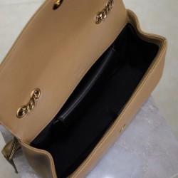 Migliore Repliche Borsa YSL Saint Laurent Loulou Media Matelasse Albicocca Economiche Outlet Online