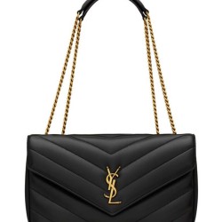 Perfette Qualità Repliche Borsa YSL Saint Laurent Loulou Media Matelasse Nera Imitazione