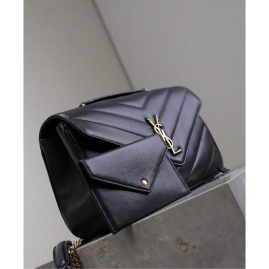 Perfette Qualità Repliche Borsa YSL Saint Laurent Loulou Media Matelasse Nera Imitazione