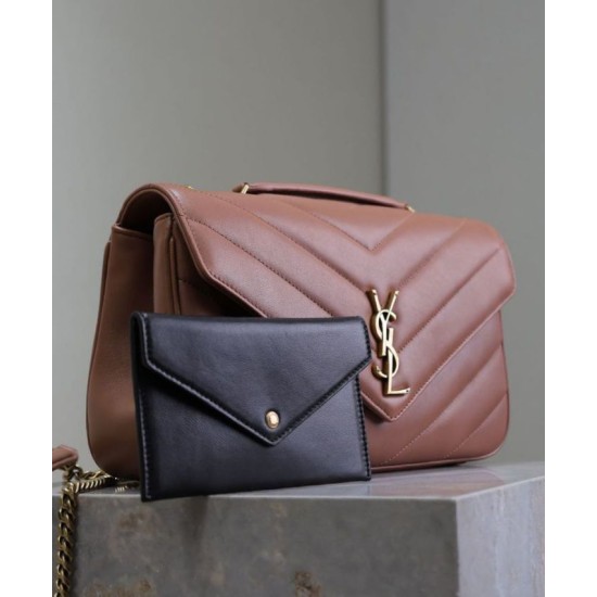 Replica perfetta Borsa YSL Saint Laurent Loulou Media Matelasse Rosa Imitazione Outlet Online