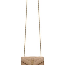 Replica perfetta Mini borsa YSL Saint Laurent Loulou Albicocca Imitazione Outlet Online