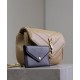 Replica perfetta Mini borsa YSL Saint Laurent Loulou Albicocca Imitazione Outlet Online