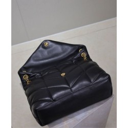 Miglior Falso Borsa media YSL Saint Laurent Puffer in nappa nera Economiche Premium