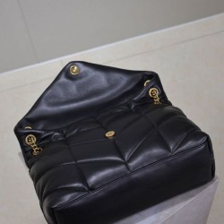 Miglior Falso Borsa media YSL Saint Laurent Puffer in nappa nera Economiche Premium