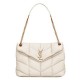 Perfette Qualità Repliche Borsa media YSL Saint Laurent Puffer in nappa color crema Imitazione