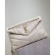 Perfette Qualità Repliche Borsa media YSL Saint Laurent Puffer in nappa color crema Imitazione