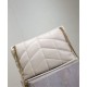 Perfette Qualità Repliche Borsa media YSL Saint Laurent Puffer in nappa color crema Imitazione