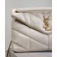 Perfette Qualità Repliche Borsa media YSL Saint Laurent Puffer in nappa color crema Imitazione