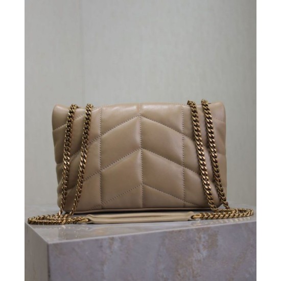 Perfette Qualità Repliche Borsa imbottita Toy YSL Saint Laurent in pelle di agnello color albicocca Imitazione