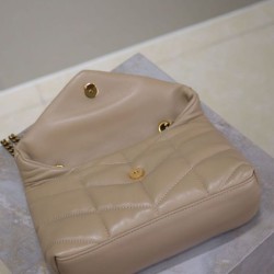 Perfette Qualità Repliche Borsa imbottita Toy YSL Saint Laurent in pelle di agnello color albicocca Imitazione