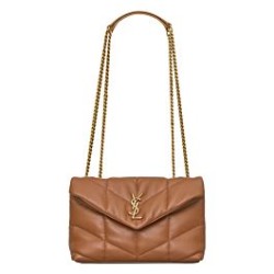 Miglior Falso Borsa imbottita Toy YSL Saint Laurent in pelle di agnello Caffè Economiche Premium