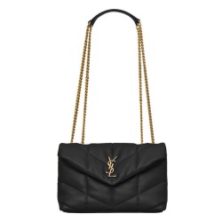 Perfette Qualità Repliche Borsa imbottita Toy YSL Saint Laurent in pelle di agnello nera Imitazione