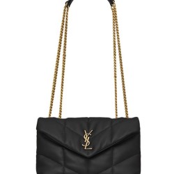 Perfette Qualità Repliche Borsa imbottita Toy YSL Saint Laurent in pelle di agnello nera Imitazione