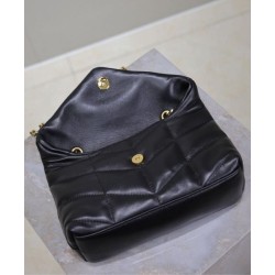 Perfette Qualità Repliche Borsa imbottita Toy YSL Saint Laurent in pelle di agnello nera Imitazione