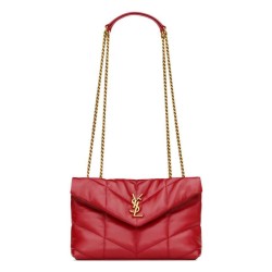 Migliore Repliche Borsa imbottita Toy YSL Saint Laurent in pelle di agnello rossa Economiche Outlet Online