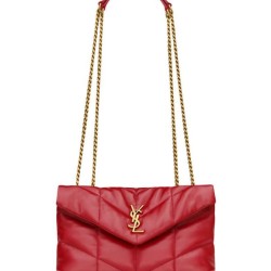 Migliore Repliche Borsa imbottita Toy YSL Saint Laurent in pelle di agnello rossa Economiche Outlet Online