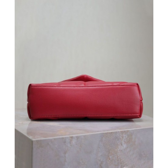 Migliore Repliche Borsa imbottita Toy YSL Saint Laurent in pelle di agnello rossa Economiche Outlet Online
