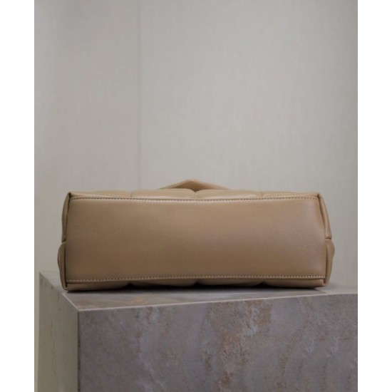 Perfette Qualità Repliche Borsa piccola YSL Saint Laurent Puffer in nappa albicocca Imitazione