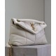 Perfette Qualità Repliche Borsa piccola YSL Saint Laurent Puffer in nappa color crema Imitazione