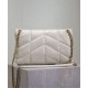 Perfette Qualità Repliche Borsa piccola YSL Saint Laurent Puffer in nappa color crema Imitazione