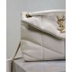 Perfette Qualità Repliche Borsa piccola YSL Saint Laurent Puffer in nappa color crema Imitazione