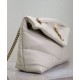 Perfette Qualità Repliche Borsa piccola YSL Saint Laurent Puffer in nappa color crema Imitazione