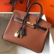 Miglior Falso Hermes Birkin 25cm 30cm 35cm Borsa Marrone/Nero Clemence Economiche Premium